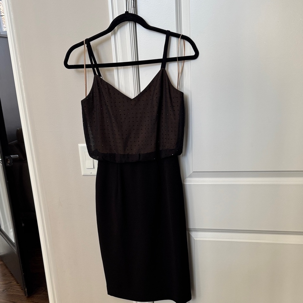 Dress the Population Black Layered Mini Dress